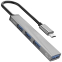 Orico Hub USB-C, USB-A 5 Гбит/с, 3*USB-A 2.0, алюминий Orico Hub USB-C, USB-A 5 Гбит/с, 3*USB-A 2.0, алюминий