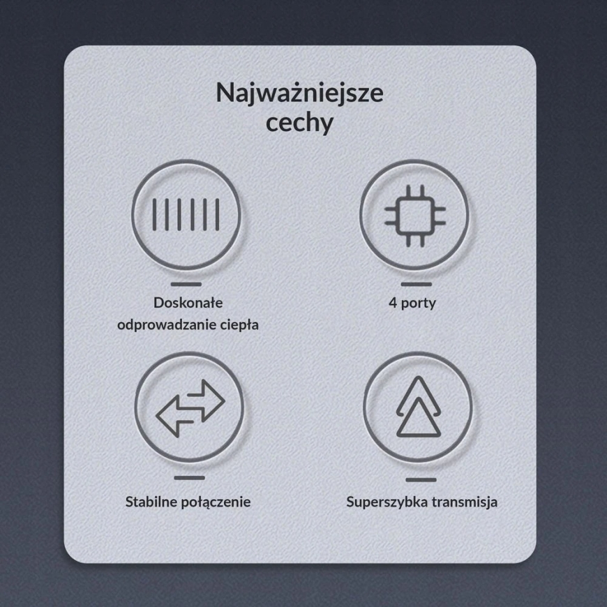 Orico Hub USB-C, USB-A 5Gbps, 3*USB-A 2.0, alumīnijs – 2