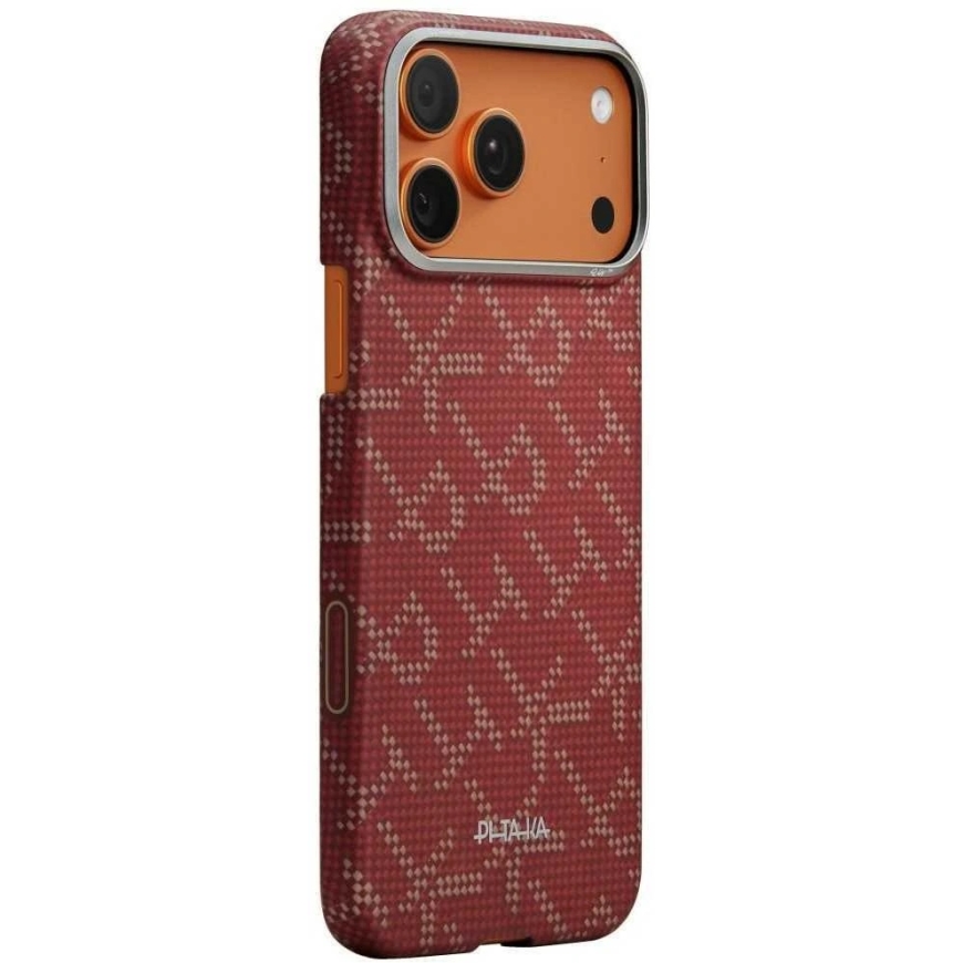 PITAKA Ultra-Slim Monogram MagSafe Case for iPhone 17 Pro Max, gold color