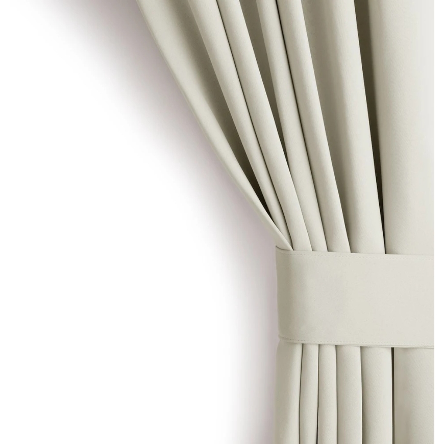 Krems krāsas aizkars ar krokām AmeliaHome 140 × 260 cm – 3