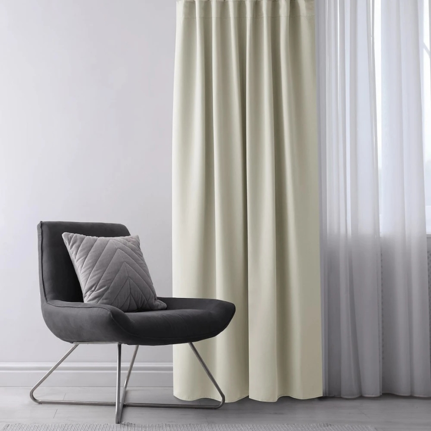 Kreemjas kardin, volditud, AmeliaHome, 140 × 260 cm – 4