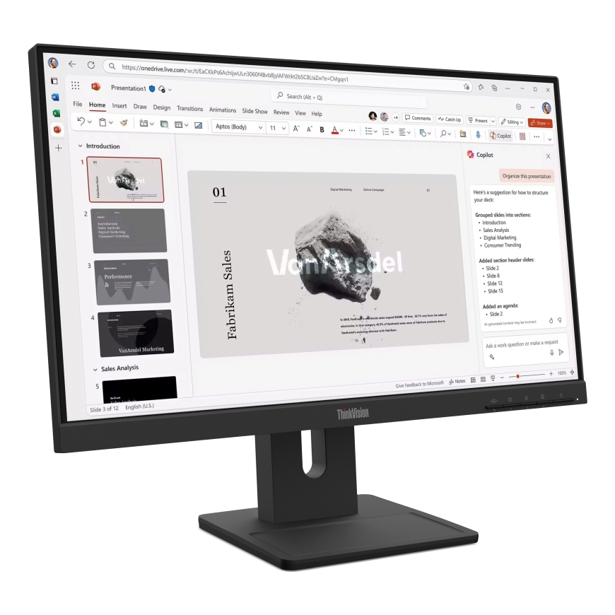 Lenovo ThinkVision E22-40 PC lamekuvar 54,6 cm (21.5") 1920 x 1080 pikslit Full HD LCD Must – 2