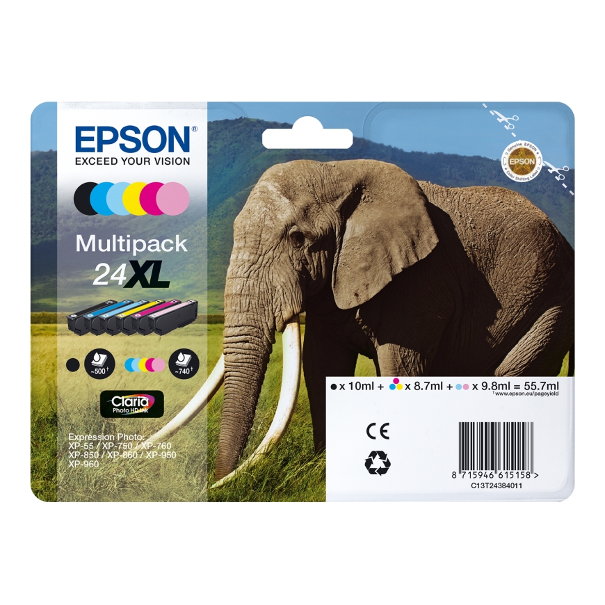 Epson Elephant C13T24324012 tintes kārtridžs 1