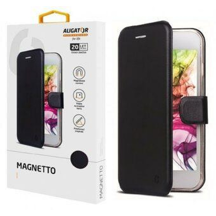 Aligator Magnetto kaitseümbris Vivo Y21s jaoks must
