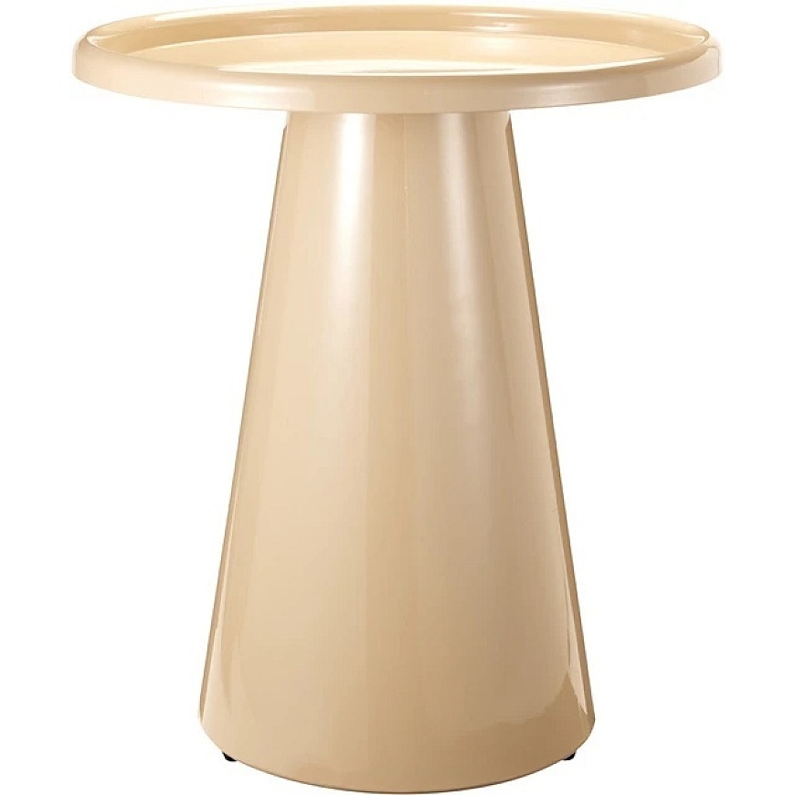 Metal side table, shiny, 43 x 43 x 48.5 cm