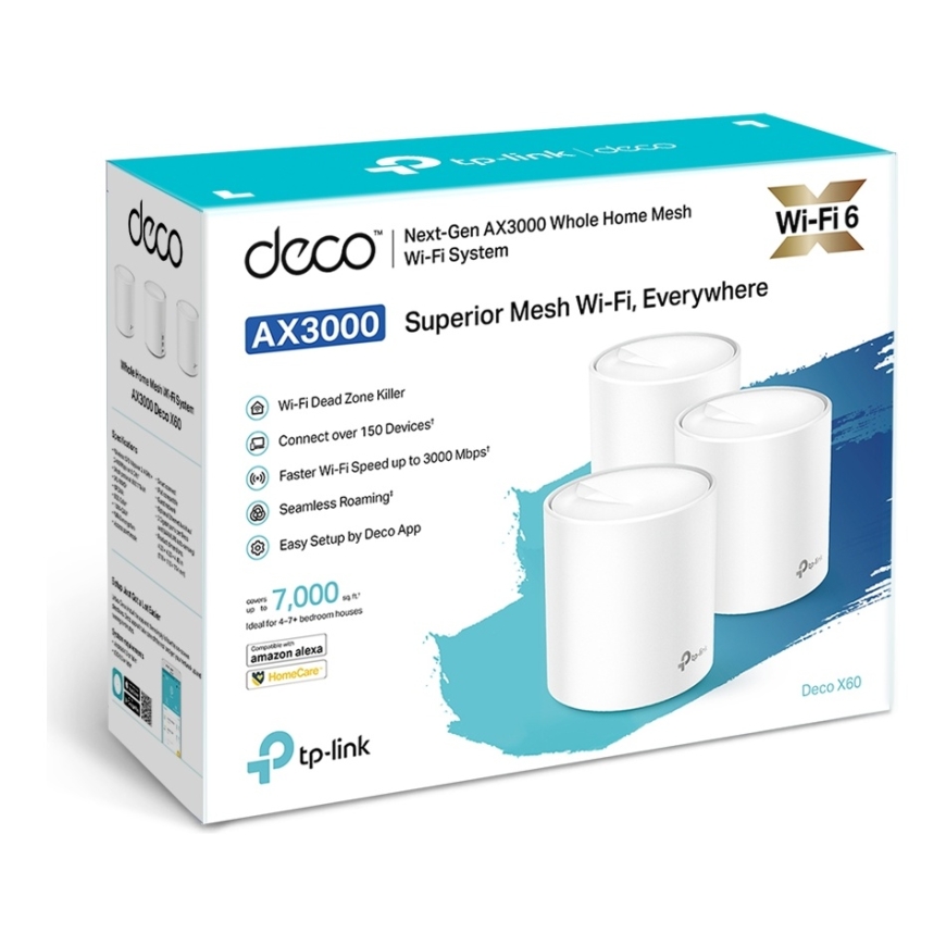 TP-Link AX3000 Whole Home Mesh Wi-Fi System, 3-Pack – 3
