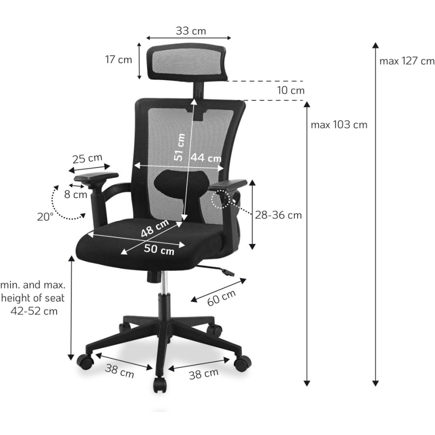 Techly ICA-CT MC016 office/computer chair Padded seat Mesh backrest – 2