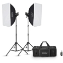 Studio Flash Set - Godox MS200V F Dual Studio Flash 200 Ws With Softboxes Studio Flash Set - Godox MS200V F Dual Studio Flash 200 Ws With Softboxes