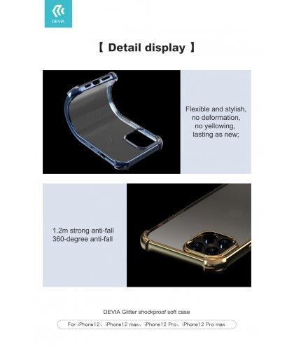 Devia Glitter shockproof soft case iPhone 12 Pro Max silver – 4