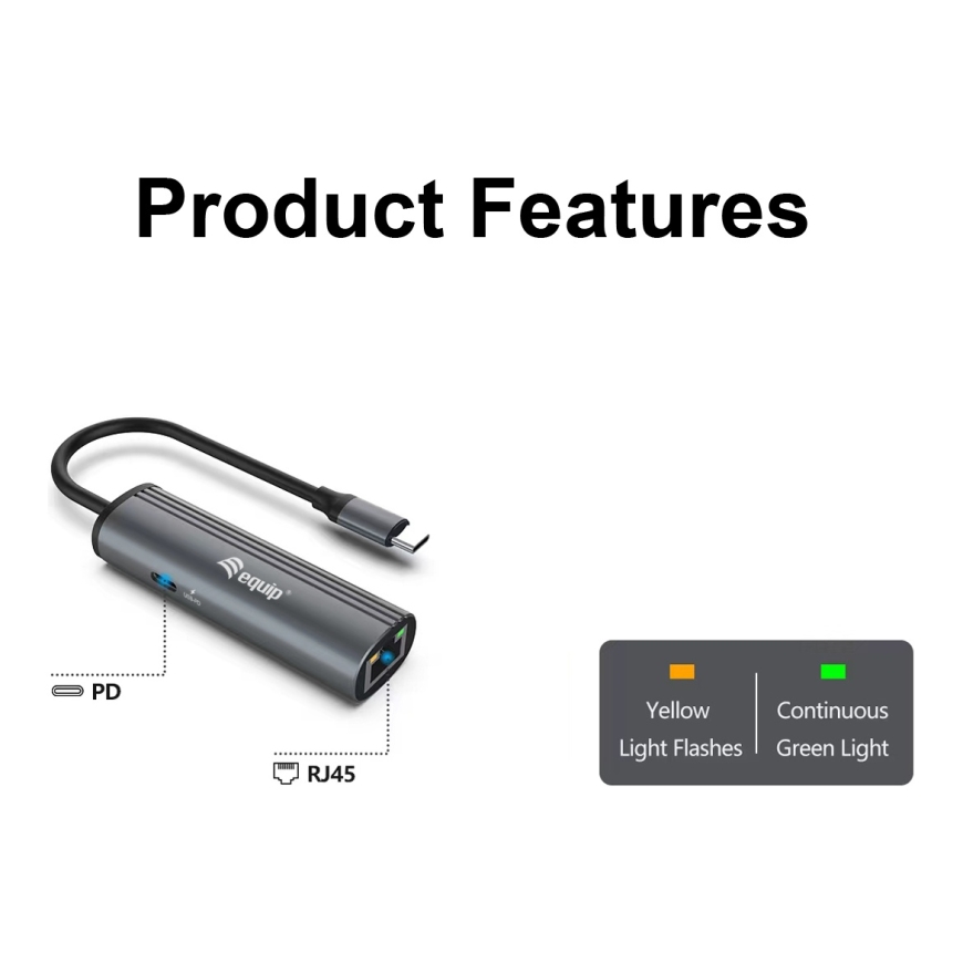 Equip 133486 sülearvuti dokk ja pordireplikaator USB tüüp-C Must, Hall – 3