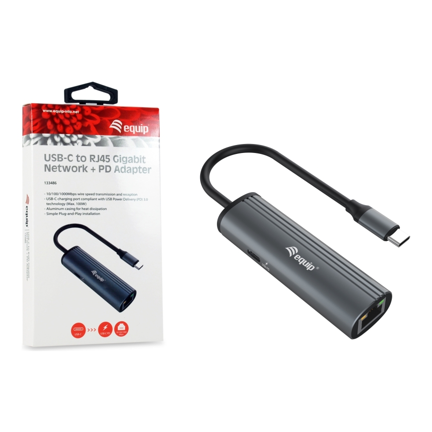 Equip USB-C to RJ45 Gigabit Network + PD Adapter – 4