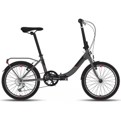 Tabou Fold ECO Bicycle anthracite-red