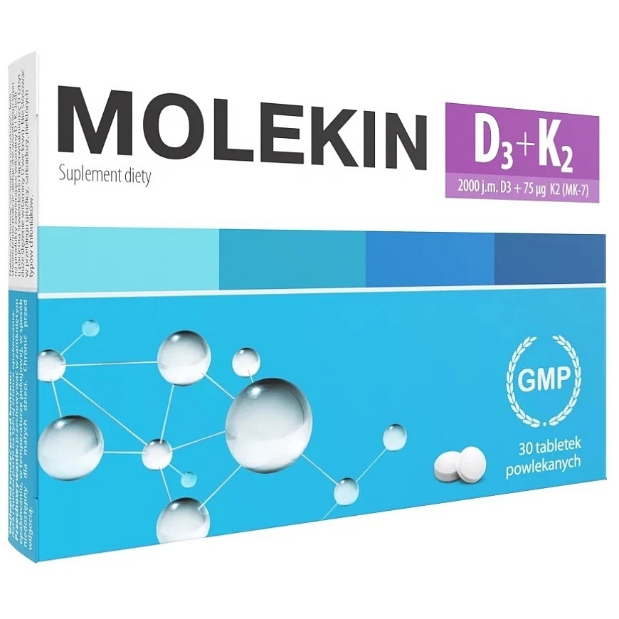 Molekin D3+K2 diētiskais uztura bagātinātājs 30