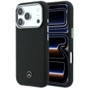 Mercedes Leather Semi Wrap Grill Pattern MagSafe Case for iPhone 17 Pro - Black Mercedes Leather Semi Wrap Grill Pattern MagSafe Case for iPhone 17 Pro - Black