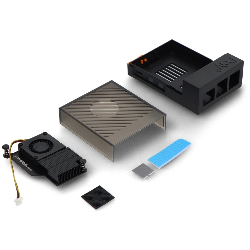 Argon40 Argon Poly+ 5 – ABS case with active 30 mm THRML cooling, designed for Raspberry Pi 5 – black – 5