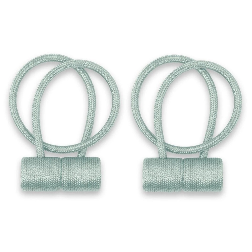 AmeliaHome Hamilton Curtain Holdbacks Light Blue, 2 pcs. – 2