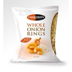 Frozen Onion Rings in Beer Batter FARM FRITES, 1kg