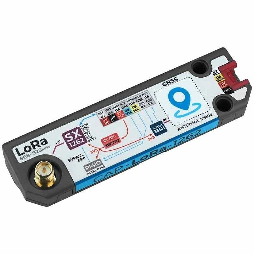 M5Stack Cap LoRa 1262 modulis, kas