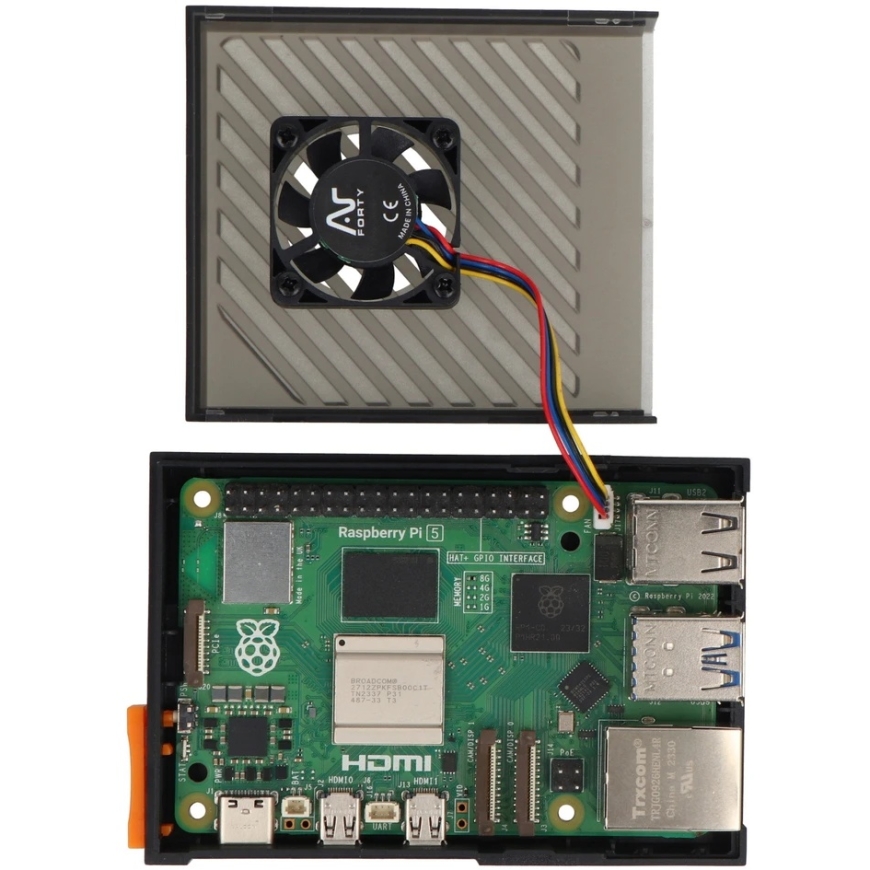 Argon40 Argon Poly+ 5 – ABS case with a 30 mm PWM fan, designed for Raspberry Pi 5 – black – 2