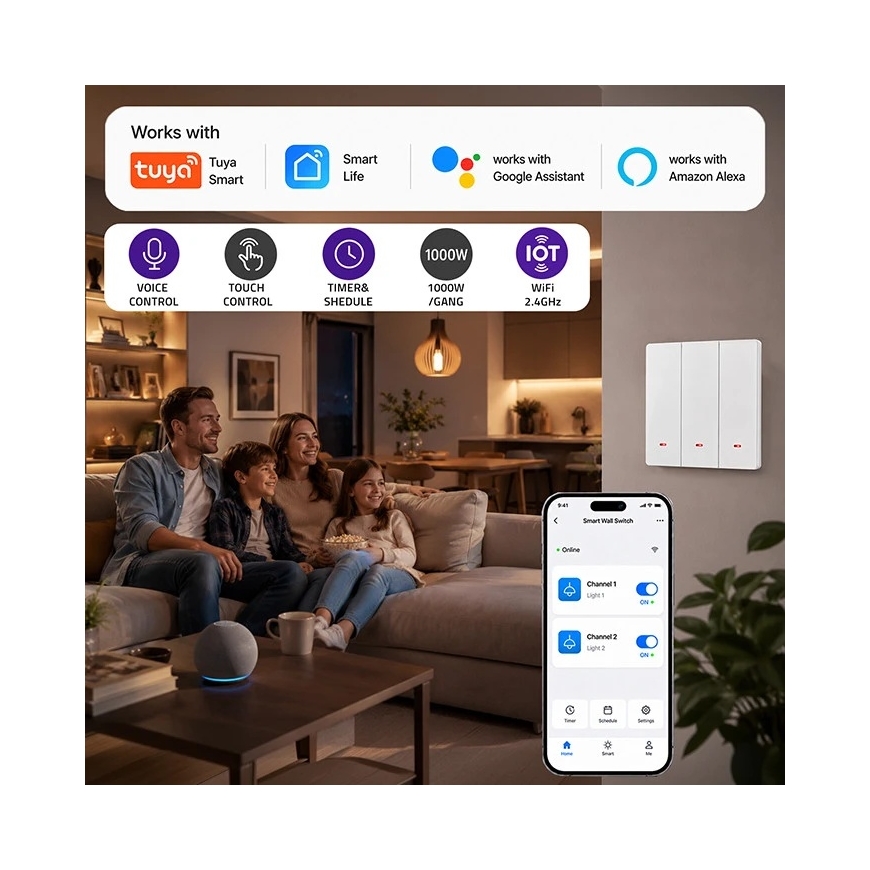 Qoltec ŁĀCZ.3-KAN.ŚVIATĻA WI-FI Balts QOLT – 2