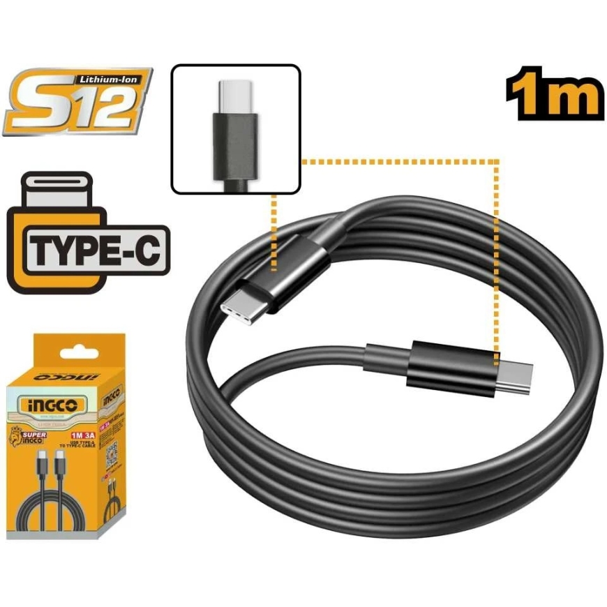 Ingco IUCC02 USB C-C кабель, 1 м – 2