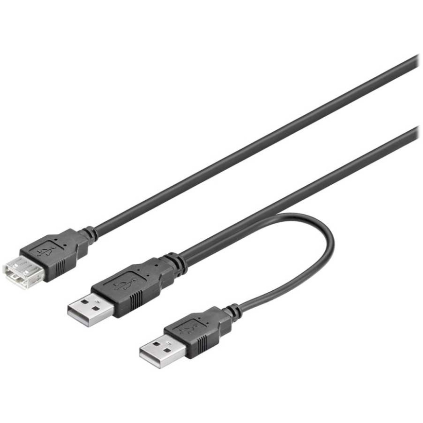 Deltaco Kabelis USB Deltaco 2x USB-A