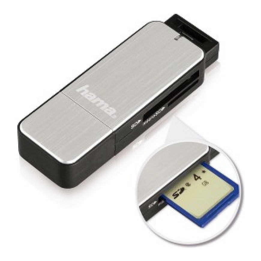Hama 123900 karšu lasītājs USB 3.2 Gen 1 (3.1 Gen 1) Melns, Sudrabs – 3