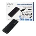 LogiLink UA0314 tallennusaseman kotelo SSD-kotelo musta M.2 LogiLink UA0314 tallennusaseman kotelo SSD-kotelo musta M.2