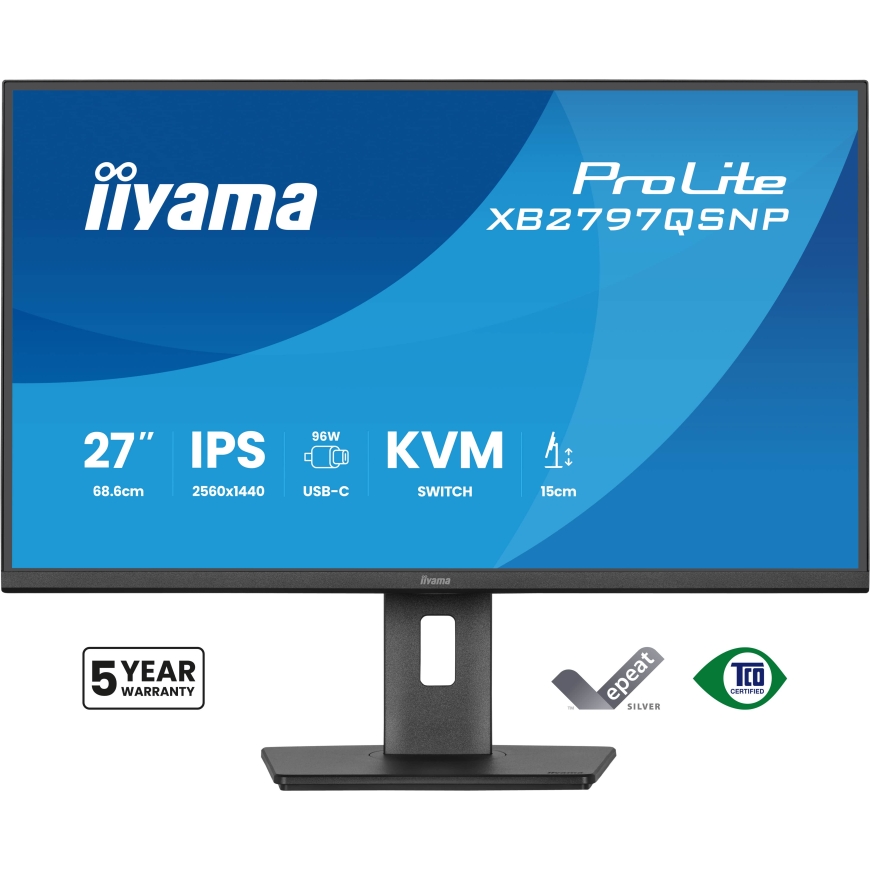 iiyama ProLite XB2797QSNP-B1 PC lamekuvar 68,6 cm (27") 2560 x 1440 pikslit Quad HD LED Must – 2