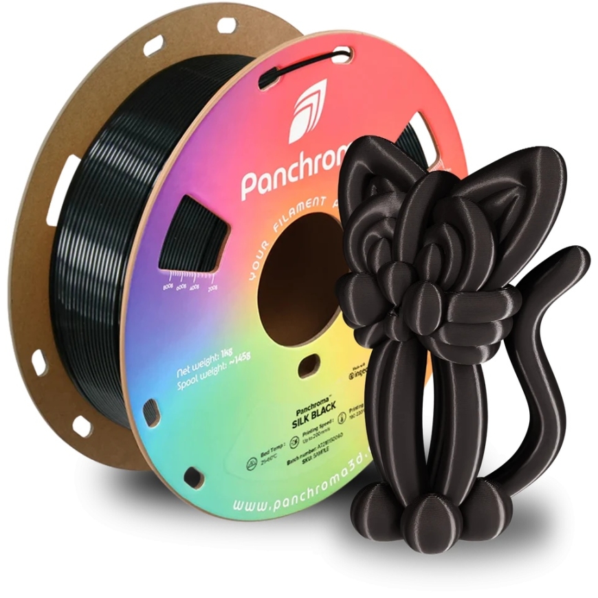 Polymaker Panchroma PLA Silk 1.75mm 1kg - Silk Musta – 2