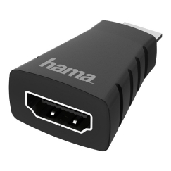 Hama 00200347 kabeļu spraudņu pāreja HDMI Type C (Mini) HDMI Melns