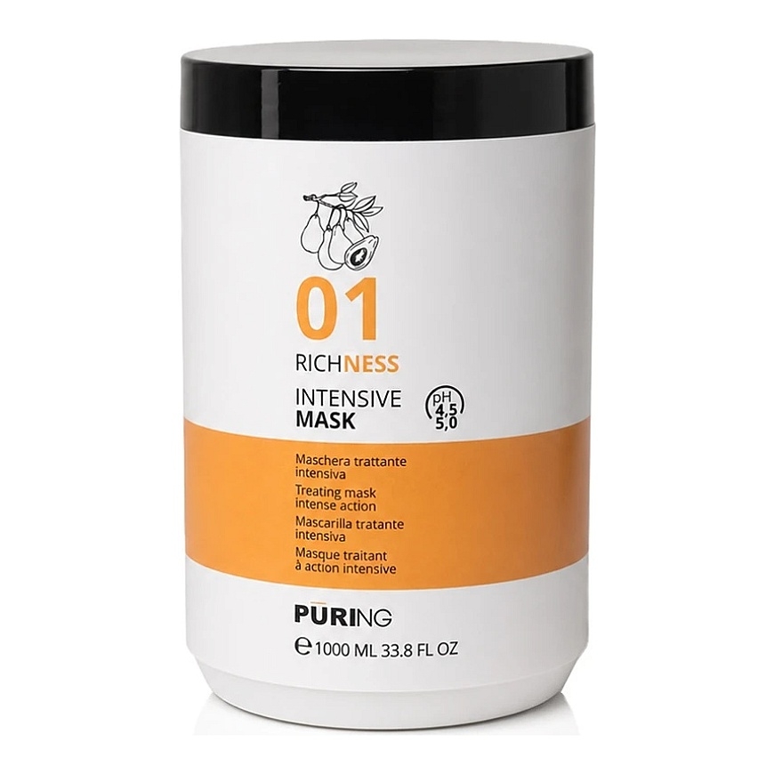 PURING 01 Richness Intensive Mask juuksekaukė, 1000 ml – 2