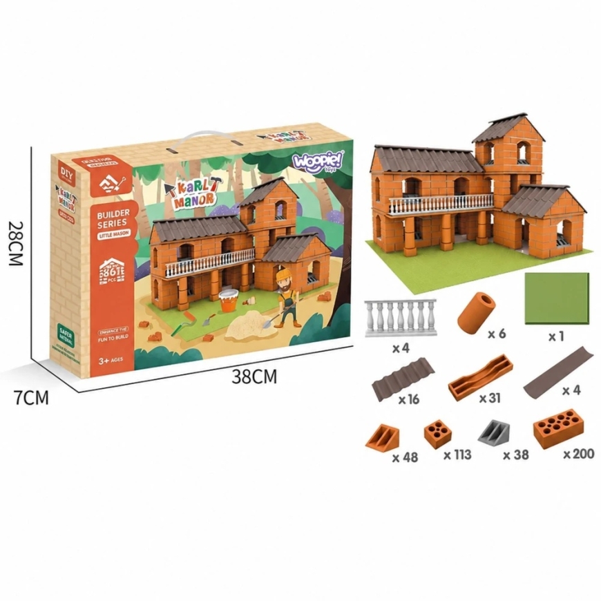WOOPIE Brick Villa Construction Set 461 Pieces for Kids – 4