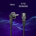 QOLTEC 50365 Power Cable SCHUKO/C13 1.8m