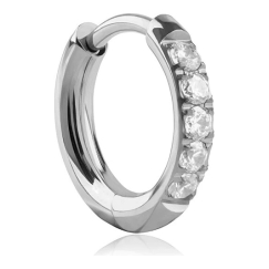 Folding ring single earring with zirconia VHLLE2008S