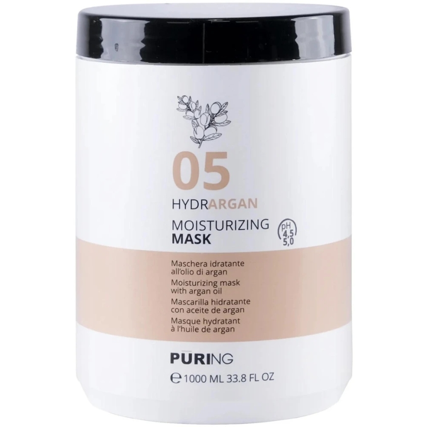 PURING 05 Hydrargan kosteuttava naamio hiuksille, 1000 ml – 3