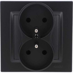 Контакт Simon GN.2-KR.Z/U MONOBLOK ЧЕРНЫЙ SIMON10