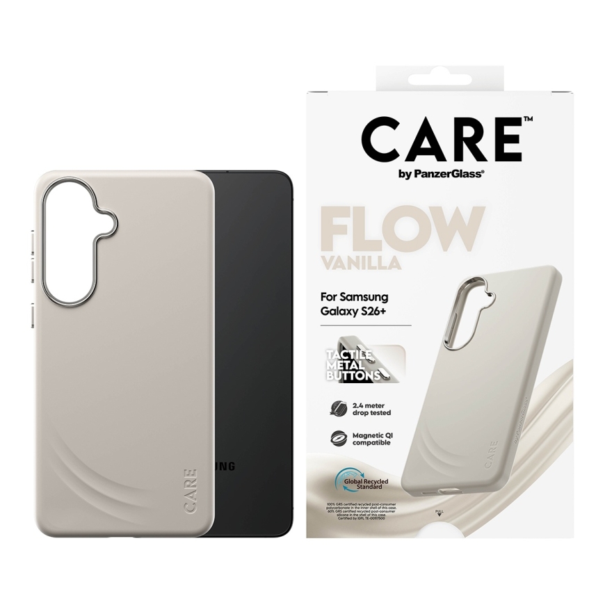PanzerGlass CARE™ by ® Flow Case Vanilla w. Qi Samsung Galaxy S26+ – 2