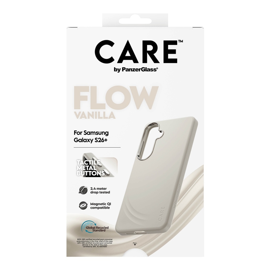 PanzerGlass CARE™ by ® Flow Case Vanilla w. Qi Samsung Galaxy S26+ – 3