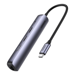 Ugreen 10919 док-станция для ноутбука Проводная USB 3.2 Gen 1 (3.1 Gen 1) Type-C Серый