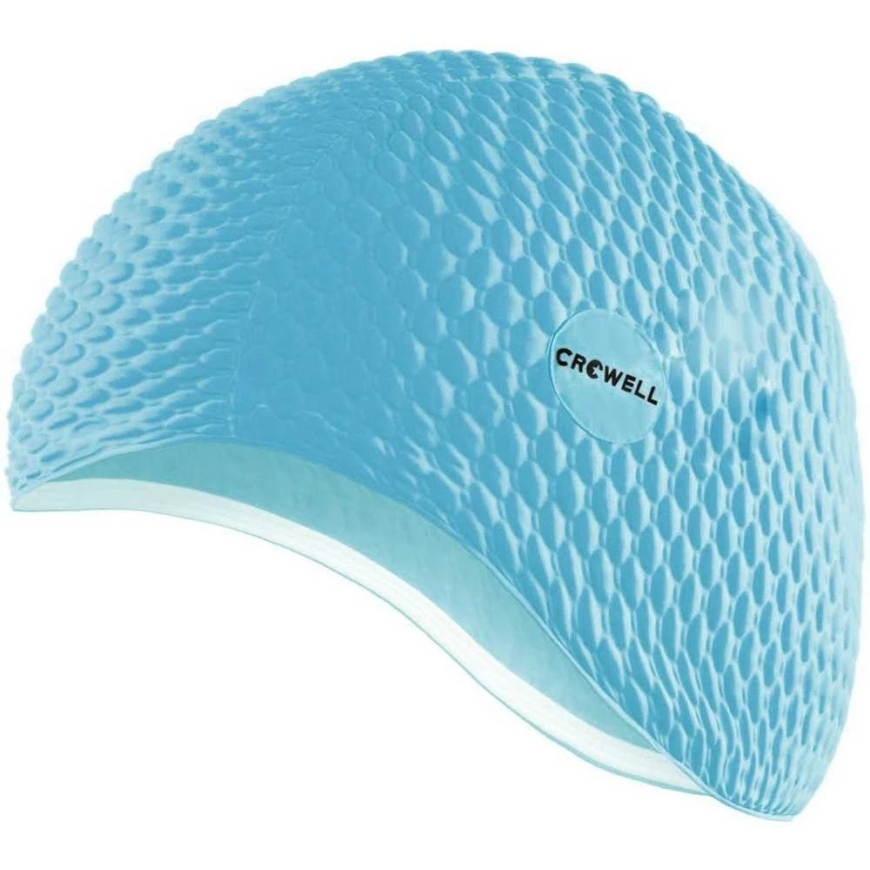 Crowell Java Bubble Swimming Cap, Light Blue, Col. 5