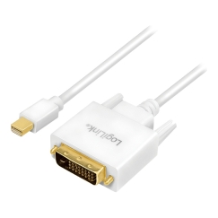 LogiLink CV0138 video kabeļu aksesuārs 3 m Mini DisplayPort DVI Balts