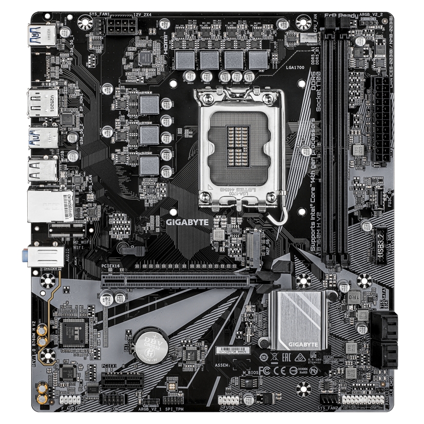 GIGABYTE B760M H V2 emaplaat Intel B760 Express LGA 1700 Mikro ATX – 2