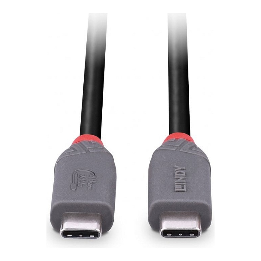 Lindy 0.8m USB 4 240W Type C Cable, Anthra Line – 4