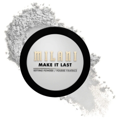 Milani "Make It Last" Mattifying Setting Powder Compact and Setting Powder 2-in-1, Translucent, 8 g