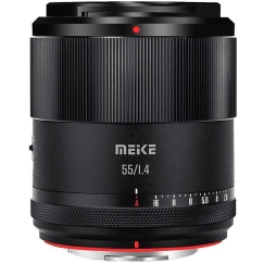 Camera - Meike 55mm f/1.4 AF lens (Sony E, 11 elements, 0.61m focusing)