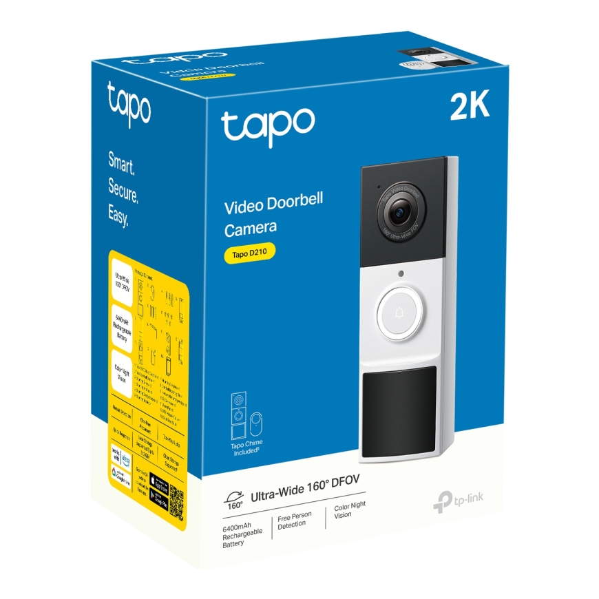 TP-Link Tapo D210 видеодомофон 3 MP Черный, Белый – 5