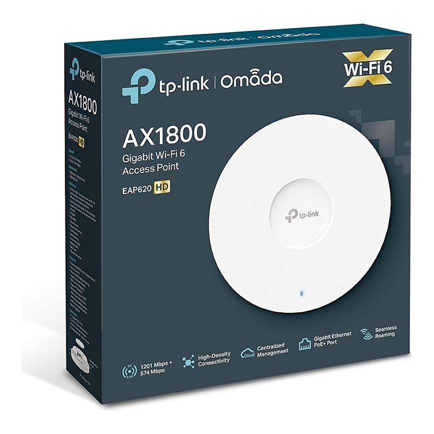 TP-Link Omada EAP620 HD WLAN piekļuves punkts 1201 Mbit/s Balts Power over Ethernet (PoE) – 5
