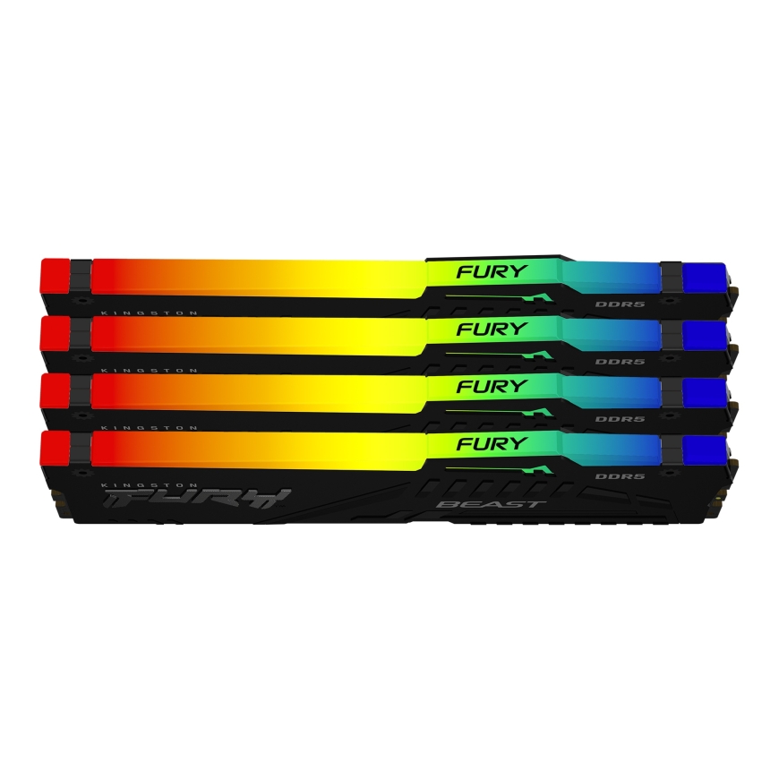 Kingston Technology FURY Beast 128GB 5200MT/s DDR5 CL40 DIMM (Kit of 4) RGB XMP – 2