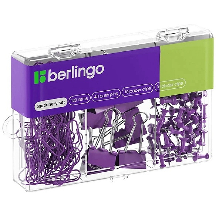 Berlingo Biroja komplekts, skavainītes, klipi, piespraudes